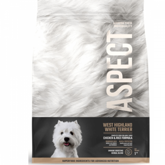 Poza cu Hrana uscata pentru caini Aspect Highland White Terrier cu pui si orez 1kg