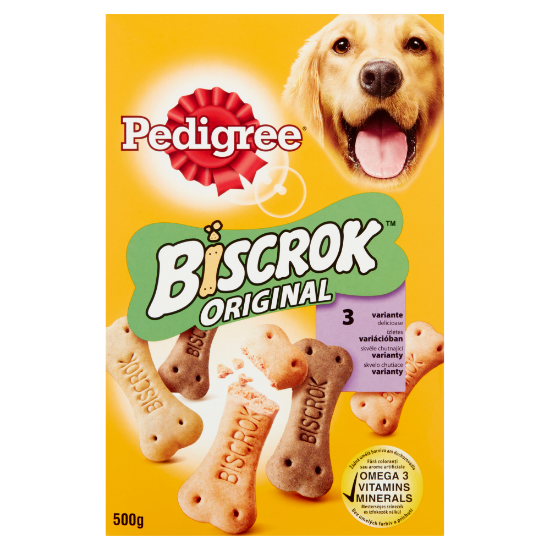 Poza cu Hrana complementara pentru caini adulti Pedigree Biscrok Original 500g