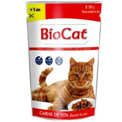 Poza cu Plic Bio cat pisica vita 100 g