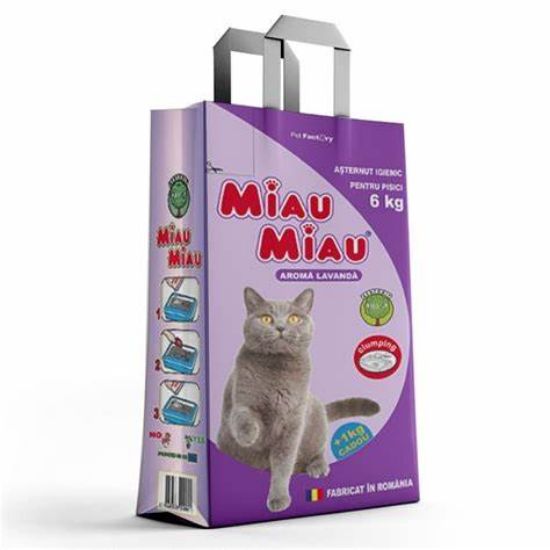 Poza cu Nisip Miau Miau cu lavanda 6 kg