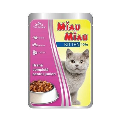 Poza cu Plic Miau Miau pentru junior 100 g