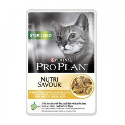 Poza cu Plic Pro Plan Purina pentru pisici sterilizate cu pui 85 g