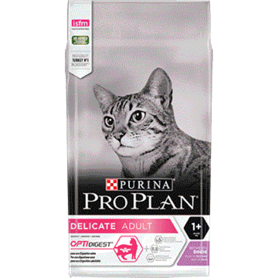 Poza cu Purina Pro Plan Pisici Delicate cu curcan 10 kg