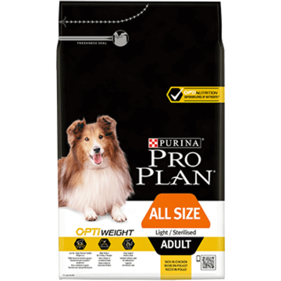 Poza cu PURINA PRO PLAN ADULT Light / Sterilised Toate Taliile cu OPTIWEIGHT si bogata in pui  3 kg