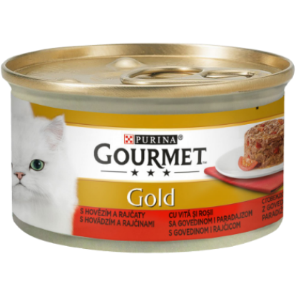 Poza cu Purina Gourmet Gold, Rețete Rafinate, Vită și Roșii, 85g