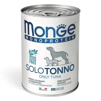 Poza cu  MONGE DOG SOLO PATE (TON)  400GR   MONOPROTEIC