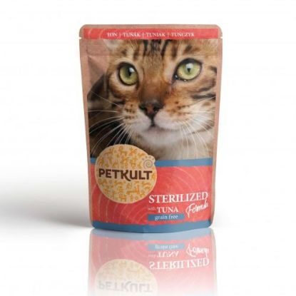 Poza cu Petkult Cat Plic Sterilized Ton 100 g