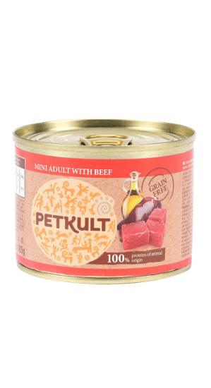 Poza cu Petkult Grain Free Mini  Mini Adult Vită 185 G