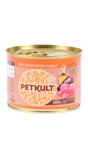 Poza cu Petkult Grain Free Mini  Mini Adult Curcan 185 G