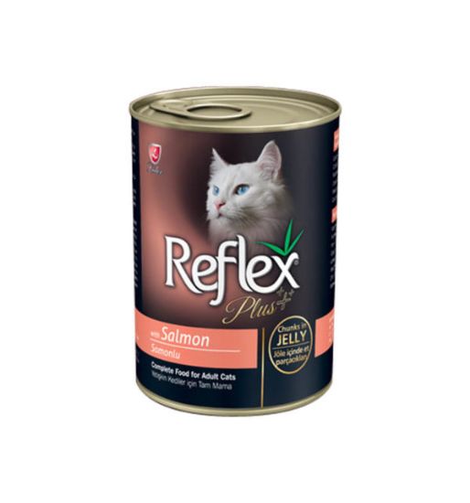 Poza cu Mancare umeda pentru pisici Reflex Plus Cat, Somon in jeleu, 400g