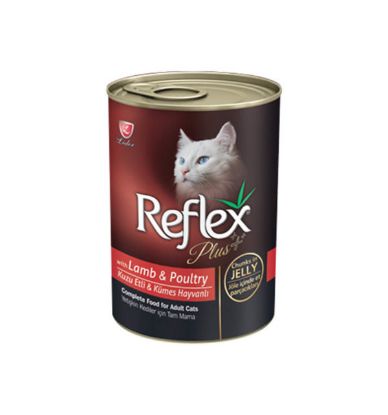 Poza cu Mancare umeda pentru pisici Reflex Plus Cat in jeleu cu miel, 400g