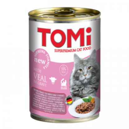 Poza cu Conserva pentru pisici, Tomi cu Vitel, 400 g