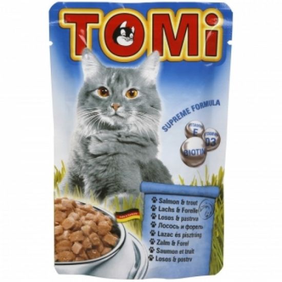 Poza cu Tomi Cat cu Somon si Pastrav 100 g