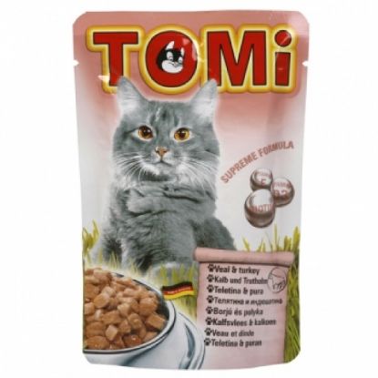 Poza cu Tomi Cat cu Vitel si Curcan 100 g