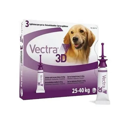 Poza cu  VECTRA 3D DOG, 25 - 40 KG , 1 pipeta la bucata