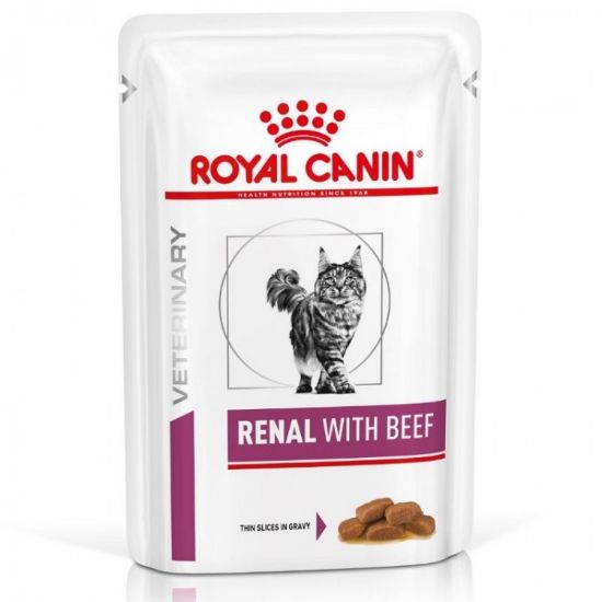 Poza cu Royal Canin pisica plic Renal cu vita 85 g