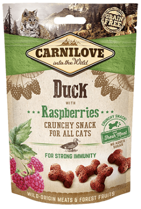 Poza cu Carnilove Cat Crunchy Snack Duck with Raspberries 50 gr