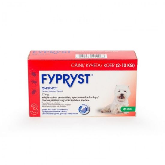 Poza cu Fypryst Dog S 67mg (2 - 10 kg), o pipeta la bucata