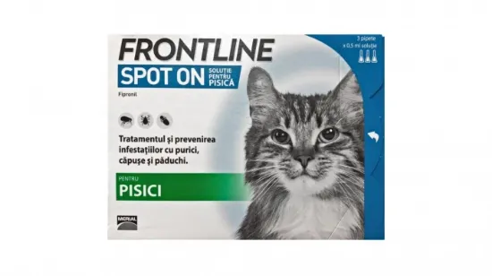 Poza cu Frontline Spot On Pisica -1 Pipeta Antiparazitara