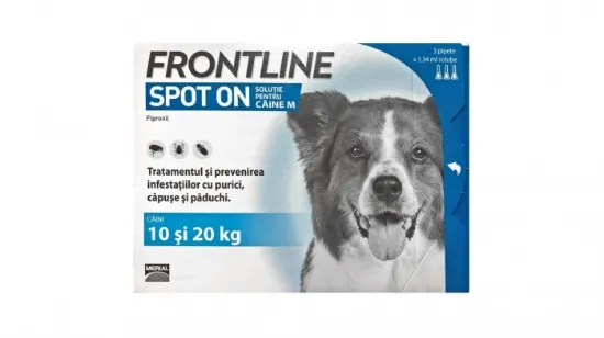 Poza cu Frontline Spot On Caine M (10-20 kg) - 1 Pipeta Antiparazitara (Fipronil)