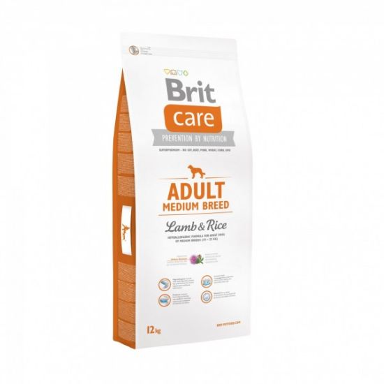 Poza cu Hrana uscata pentru caini Brit Care Adult Medium Breed cu miel si orez 12 kg