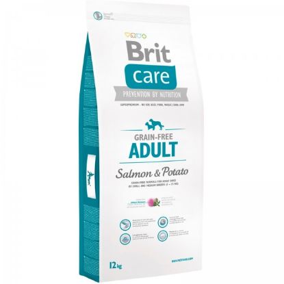 Poza cu Hrană uscată pentru caini Adult Brit Care Grain Free cu Somon si Cartofi 12 kg