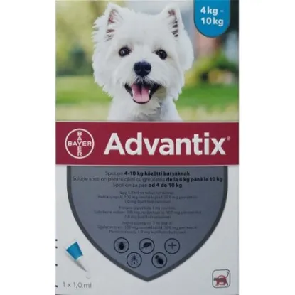 Poza cu Advantix 100 Caini, 4-10 kg, 1 pipeta