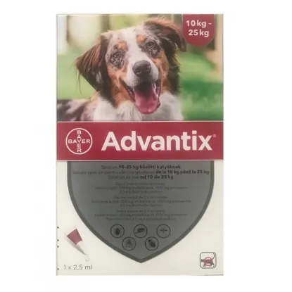 Poza cu Advantix 250 Caini, 10-25 kg, 1 pipeta