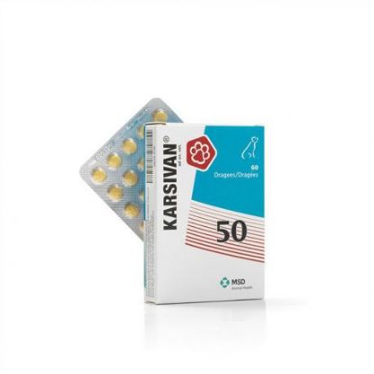 Poza cu Karsivan 50 mg, comprimate pentru câini, cutie de 60 pastile