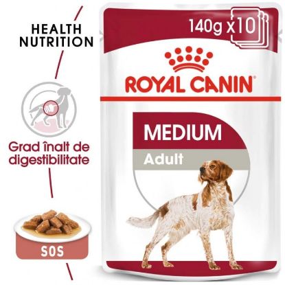 Poza cu Royal Canin Medium Adult hrana umeda caine 140 g